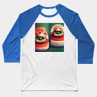 Kawaii Anime Sushi Baseball T-Shirt